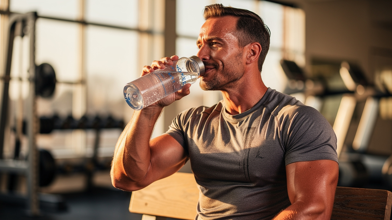 Athlete drinking hydrogen water post-workout - typical use case for the Echo Go+ described in verified-buyer reviews focused on recovery