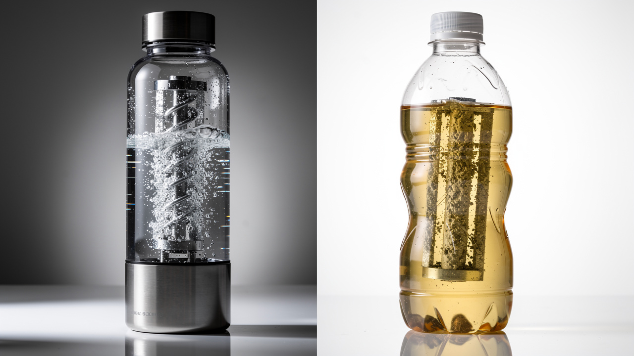 Premium vs budget hydrogen water bottle comparison - the structural differences between $50-80 generics and certified premium bottles like the Echo Go+